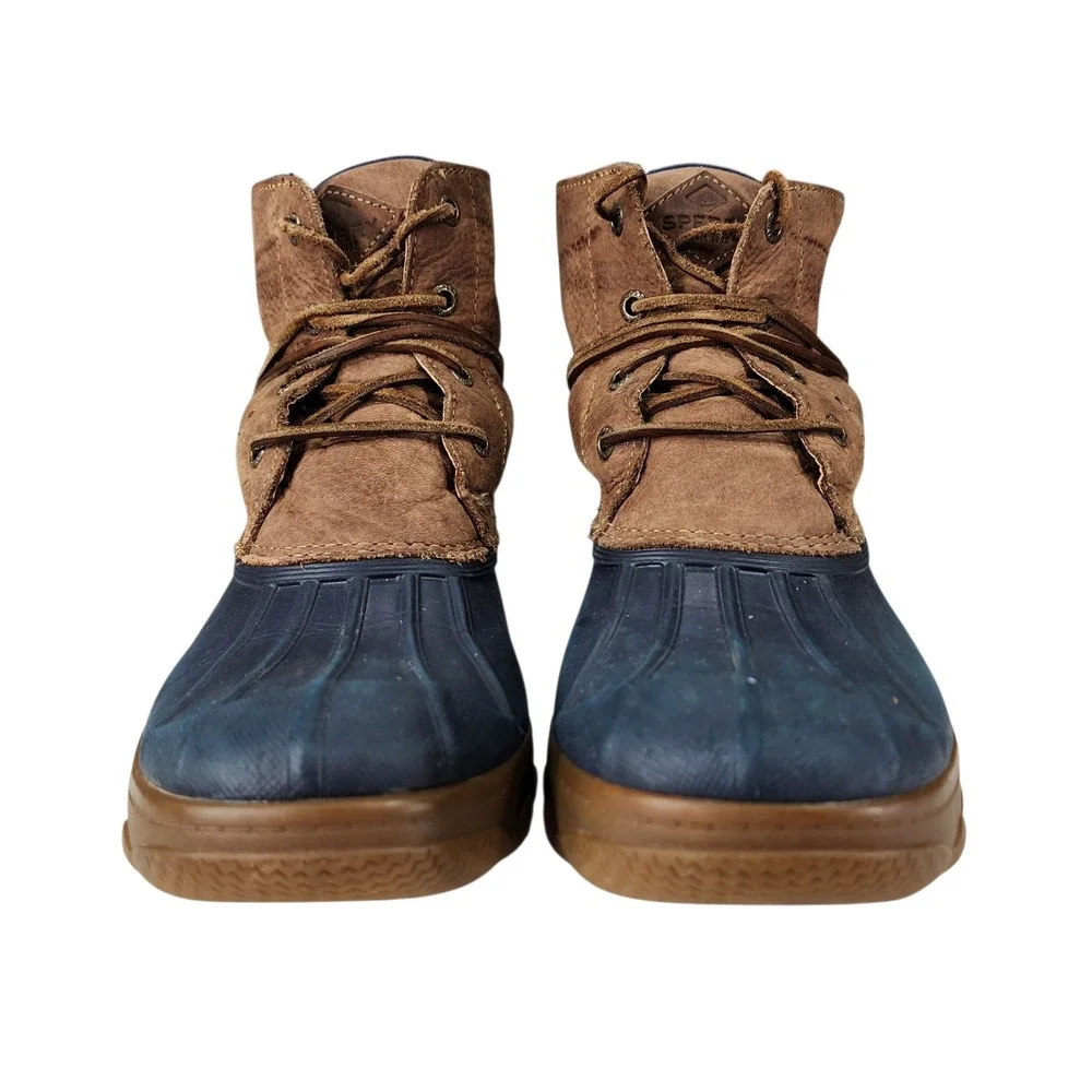 Sperry Top Sider Duck Boot sz 9M Women Saltwater Tide Leather Lace Up Waterproof